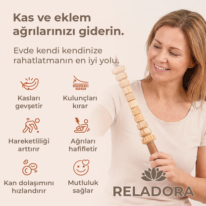 RelaDora™ | Ahşap Masaj Roller